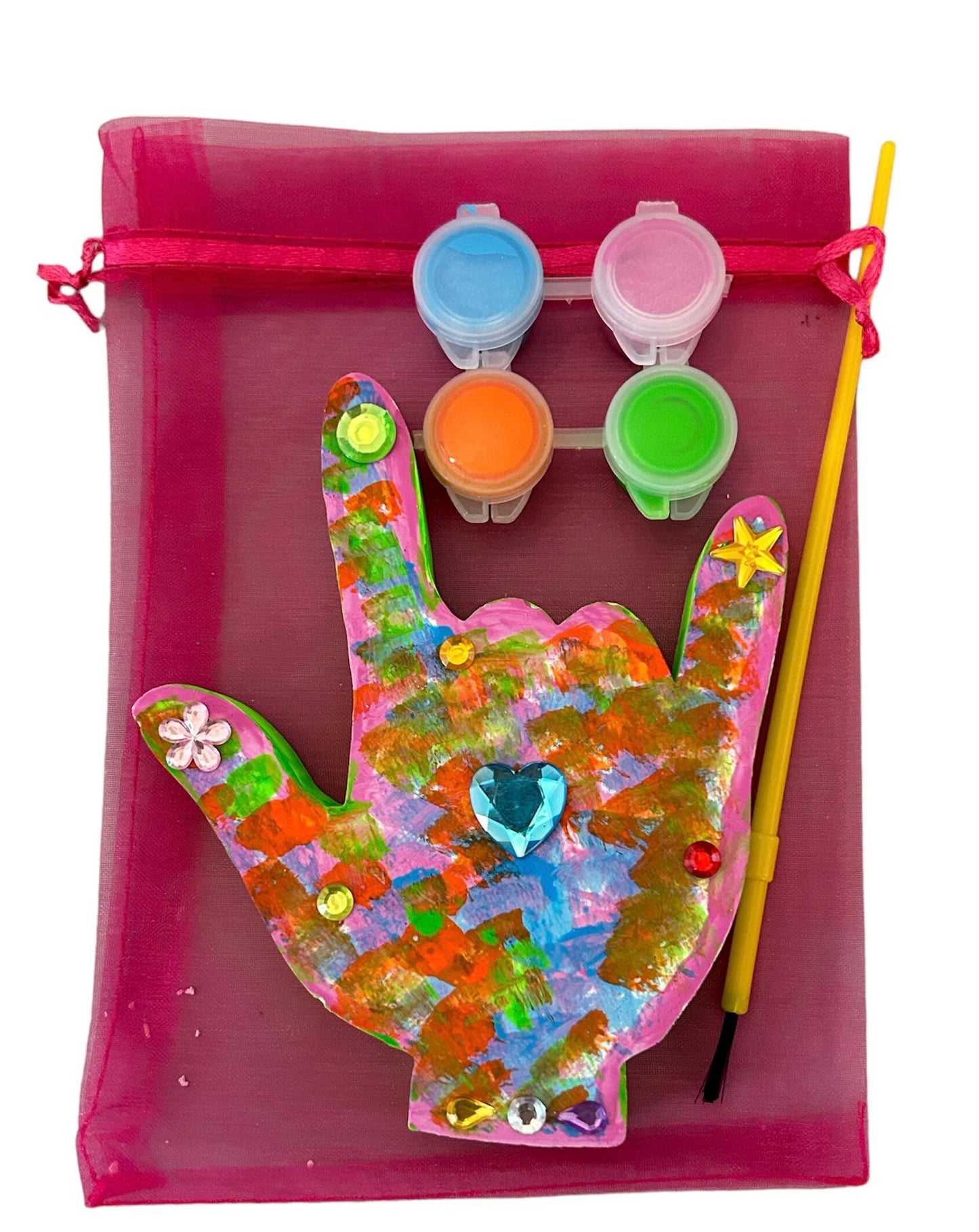 Paint your own I Love You in Sign Language (ASL) Chalk Kit